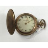 A late 19th Century Remontour rolled-gold hunter pocket watch (a/f)