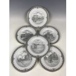 A set of six collectors' plates depicting views of Carlisle