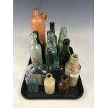 Sundry Cumbrian and other antique glass bottles etc