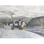 Bernard A. Wilson (contemporary) Arctic Twilight RAF Sepcat Jaguar, bodycolour, dated 2006, framed
