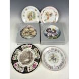 Two Wedgwood Peter Rabbit Christmas plates, a peter Rabbit Happy Birthday plate and sundry other