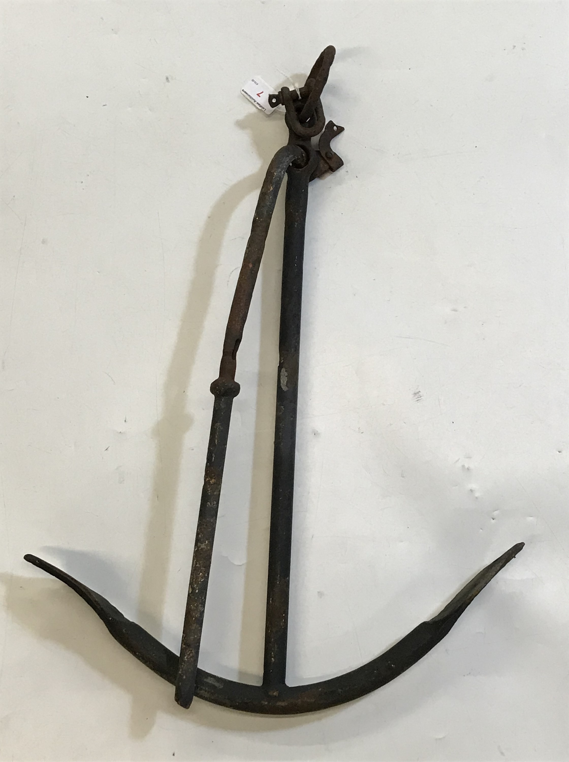 A vintage boat anchor