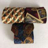 Three Hugo Boss silk neckties