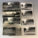 A quantity of vintage motor sport / rally event photographs, including images of a Ford Escort, Mini
