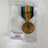 A First World War Victory medal to 21-1313 Pte R Leightley, Northumberland Fusiliers