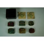 A Zonophone and other gramophone needle boxes / tins