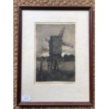 Willie Rawson (20th century) A Peaceful Eve, etching, signed lower right, framed and mounted under