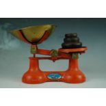 A Thornton's and Co 'The Viking' kitchen scales and weights
