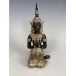 An Indian cast-brass Hindu statuette of a praying figure, 20 cm