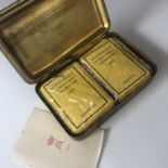 A 1914 Princess Mary gift tin, containing tobacco, cigarettes, card and photograph