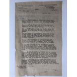 [RAF, Dunkirk, Battle of Britain] A period document of considerable historical import, being a