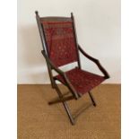 A Victorian folding chair