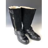 A pair of Second World War RAF Pattern 1942 flying boots, approx size 8
