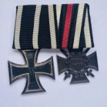 A court-mounted Imperial German Iron Cross second class and Honour Cross