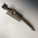 A wreck-recovered Second World RAF aircraft cockpit control column, [ex-Halstead collection]