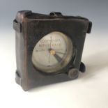 An imperial German military compass and leather case, the compass dial stamped ED Springer, Berlin