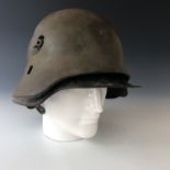 An Imperial German Model 1916 stahlhelm / helmet together with a stirnpanzer / brow plate, the