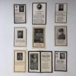 A number of German Third Reich Sterbebild / "death cards", together with an Imperial German example