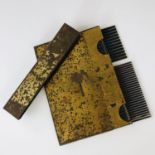 A set of wood graining / scumbling combs, late 19th / early 20th century