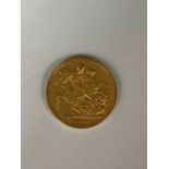 An 1880 gold sovereign