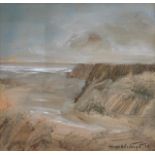 Hugh Mcintyre (Scottish, b. 1943) Caerlaverock Erosion 1979, expressionist landscape worked in loose