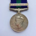 A General Service Medal with S E Asia 1945-46 clasp to 6317 Hav Prem Singh, 1st Bn Dogra R