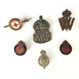 Second World War Fire Watcher and other lapel badges etc