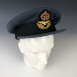 A 1940s RAF officer's peaked cap