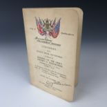 [ Autograph / US President Eisenhower ] A menu card from the 26 October 1945 City of Nottingham