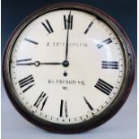 A Victorian fusee dial clock by J Tritschler of Oxford, 36 cm
