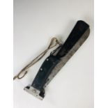 A Second World War RAF folding survival knife / machete by Bisby of Sheffield, the blade dated 1945