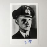 [Autograph] A contemporary print of a Second World War portrait photograph of the Erich Topp the