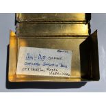 A First World War army officer's electroplate sandwich box, having a note of to Lt L Horton, Royal