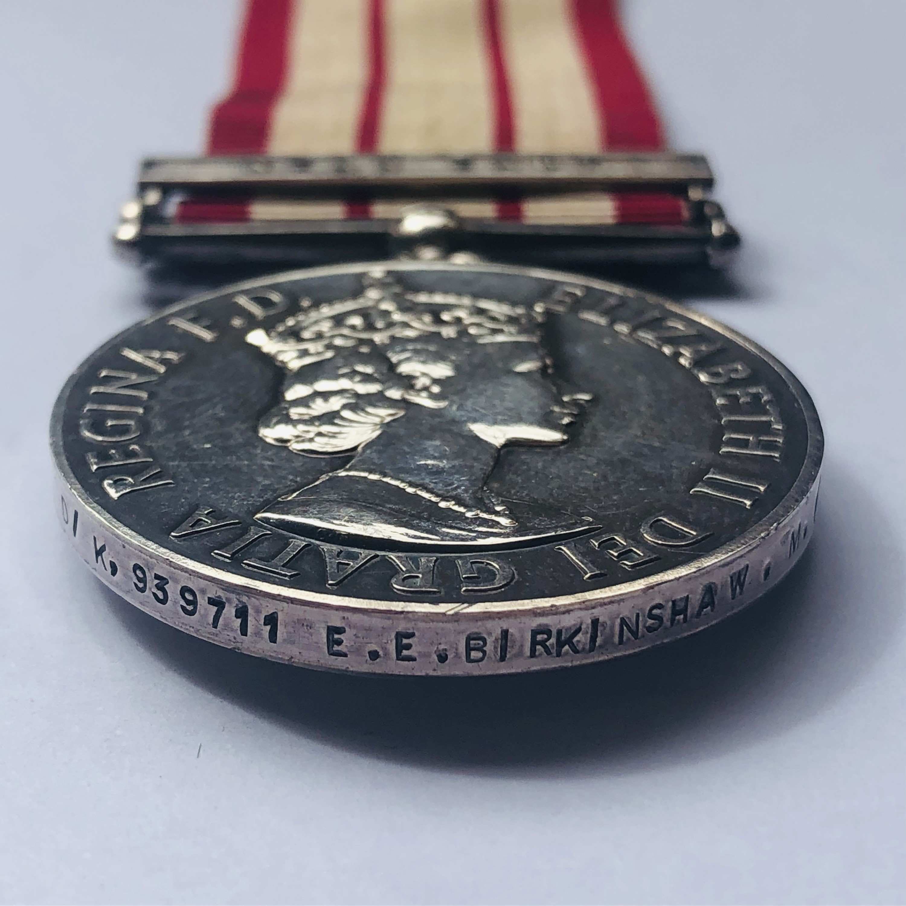 A QEII Naval General Service Medal with Near East clasp to D / K 939711 E E Birkinshaw, M (E) 1 RN - Image 3 of 3