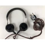 A set of Second World War German Wehrmacht headphones