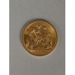 An Elizabeth II 1968 gold sovereign