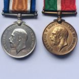 British War and Mercantile Marine Medals to Frederick Mercer