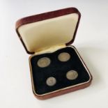 A Victorian 1898 cased silver Maundy coin set