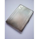 [ Fishing Interest ] A George V silver cigarette case, having engine-turned decoration and an