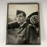 A framed period portrait photograph of Gerard John Regis Leo d'Erlanger (1906-1962) founder of the