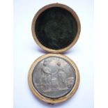 A George III Birmingham Volunteers 1802 Peace of Amiens silver presentation medal, presented to "Jno