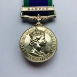 A General Service Medal with Radfan clasp to 23786870 Pte C Simmons, 3 Parachute Regiment