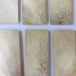 A Number of Chinese mother of pearl gaming tokens, of rectangular section, engraved with