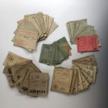 A large quantity of Great War and Second World War ration books and identity documents