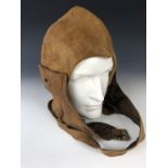 A Great War US Air Service Splading type leather flying helmet