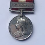 A Canada General Service Medal with Fenian Raid 1866 clasp to Pte J Hamilton, 15th Bn