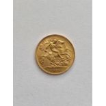 A George V 1913 gold half sovereign