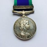 A General Service Medal with Northern Ireland clasp to 24912081 Gnr S W Hovvels, RA