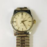 A 1950s gentleman's stainless steel cased Omega Seamaster wristwatch, having an automatic