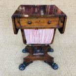 A George IV rosewood sewing /games table